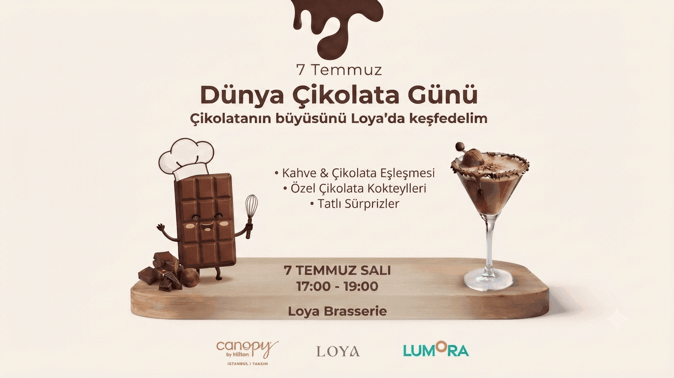 7 Temmuz Dünya Çikolata Günü’nü Canopy by Hilton İstanbul’da kutluyoruz.