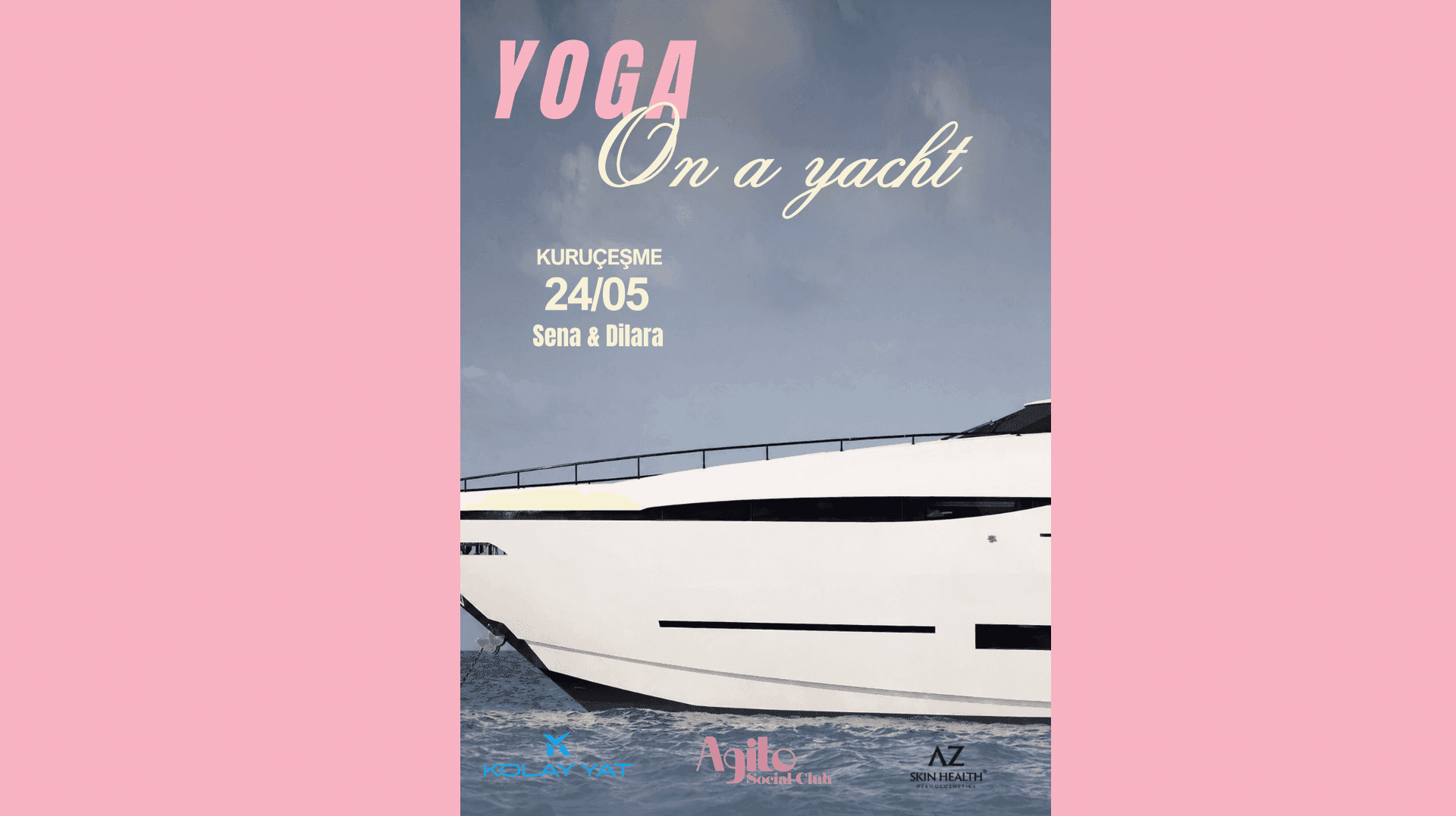 Yoga on a yacht