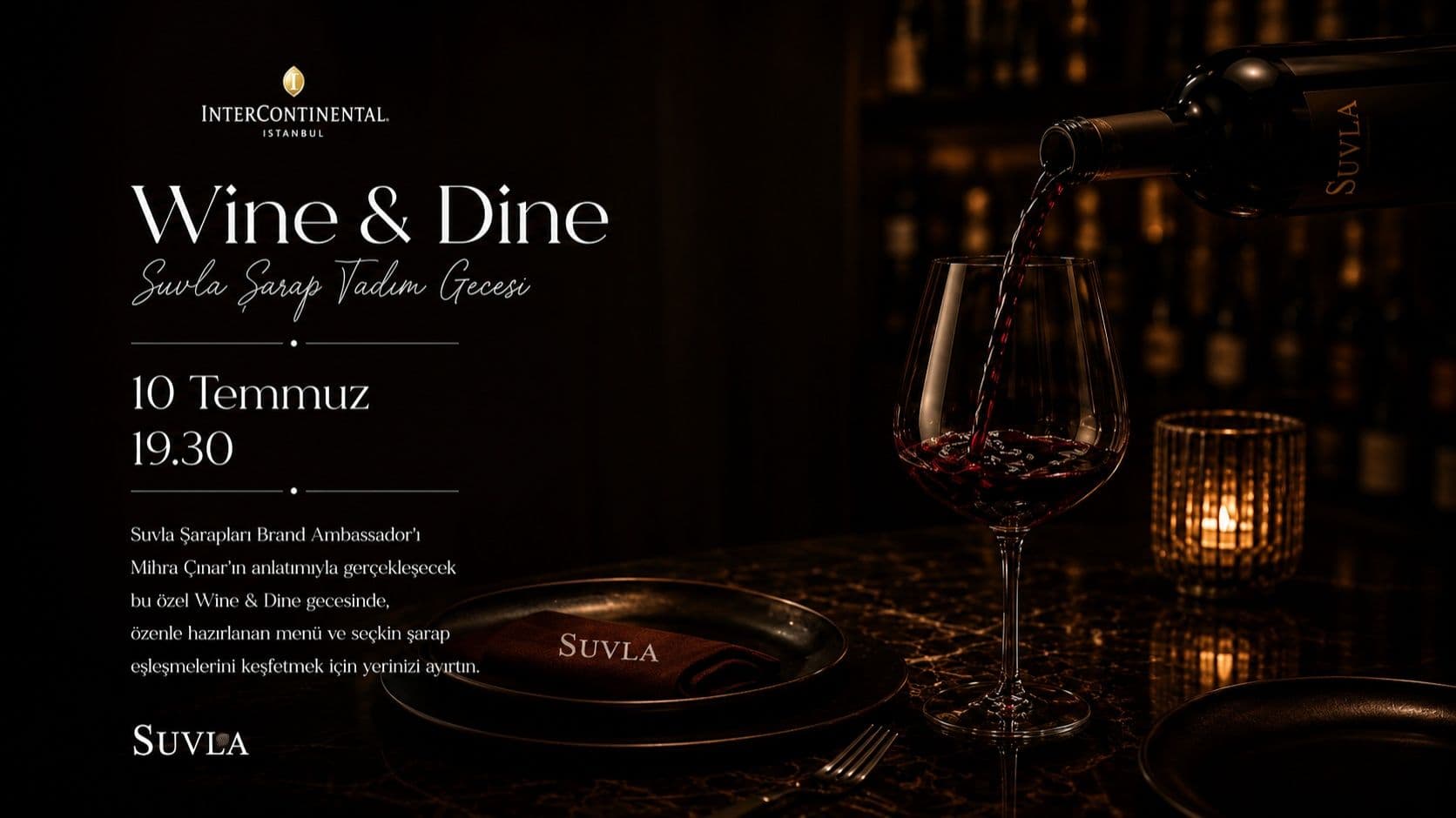 Wine & Dine Suvla Şarap Tadımı Etkinliği