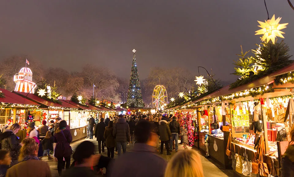 Hyde Park Christmas market fair